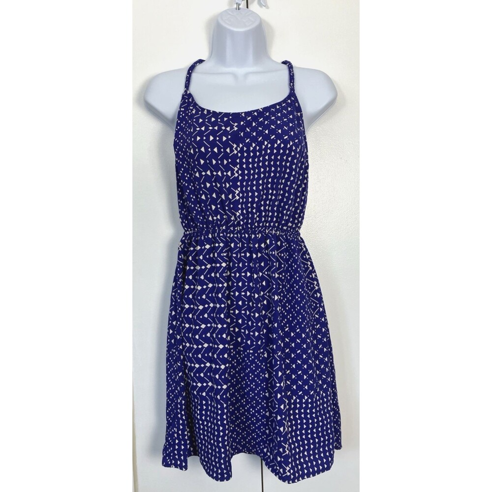 Soprano Nordstrom Mini Dress Racerback Braided Straps Blue  Size Small